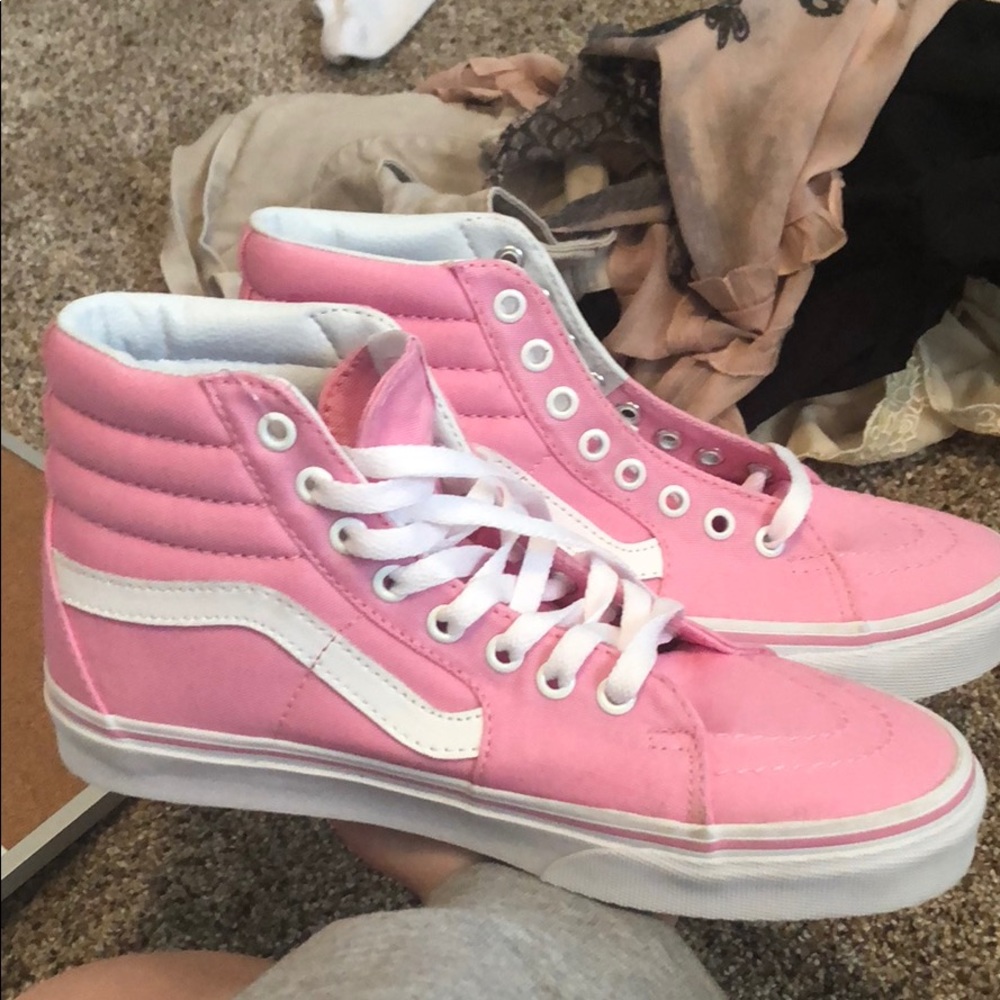 Pink, hi-top Vans
